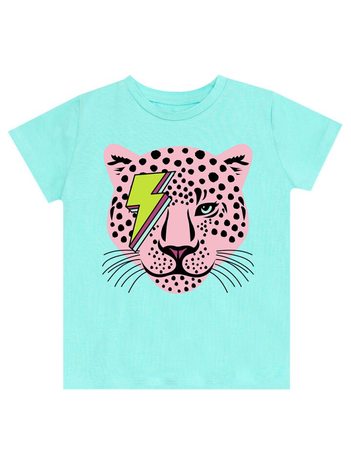 Şimsek Leo Kız Çocuk T-shirt Tayt Takım 7 Y - Pembe, Mavi