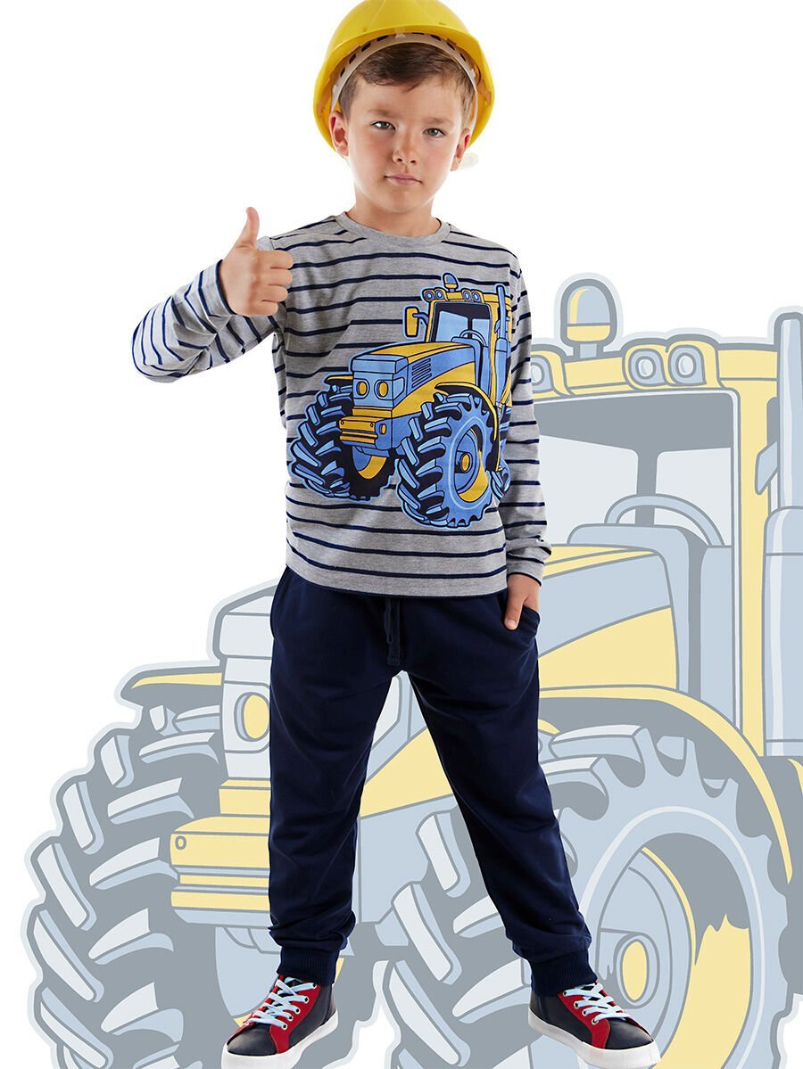 Traktör Erkek Çocuk T-shirt Pantolon Takım