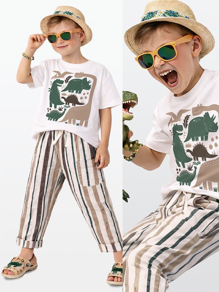 Dinolar Erkek Çocuk T-shirt Pantolon Takım