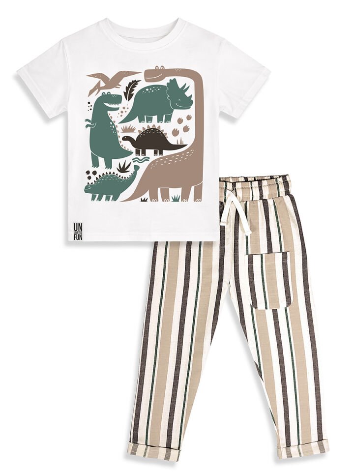 Dinolar Erkek Çocuk T-shirt Pantolon Takım
