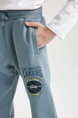 Erkek Çocuk NBA Los Angeles Lakers Beli Paçası Lastikli Cepli Jogger Eşofman Altı