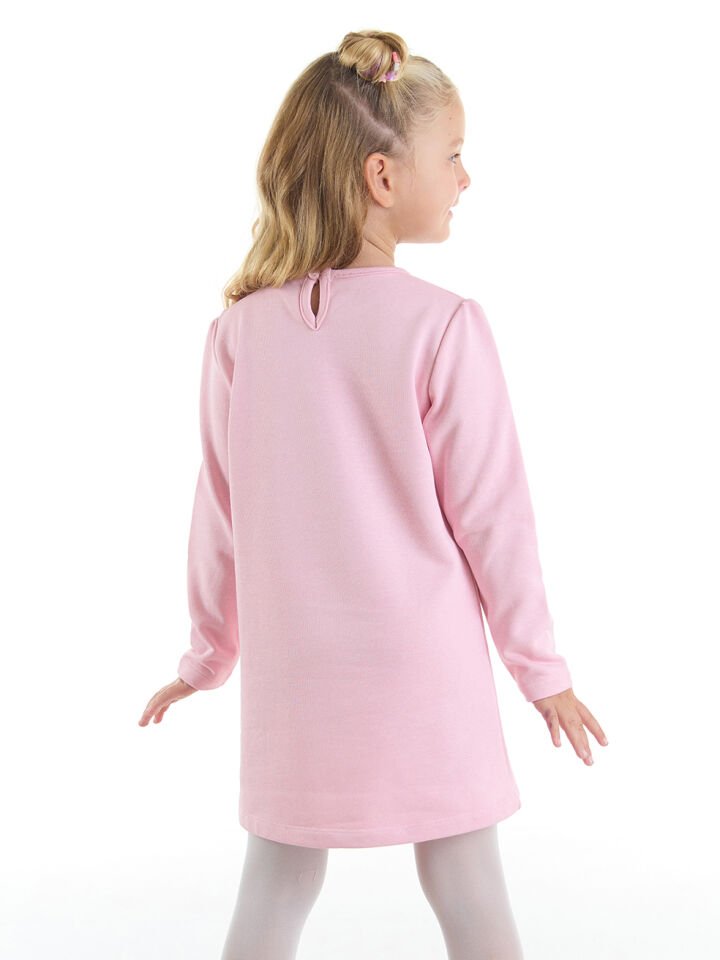 Ayıcık Çantalı Kız Çocuk Elbise 5 Y - Pembe