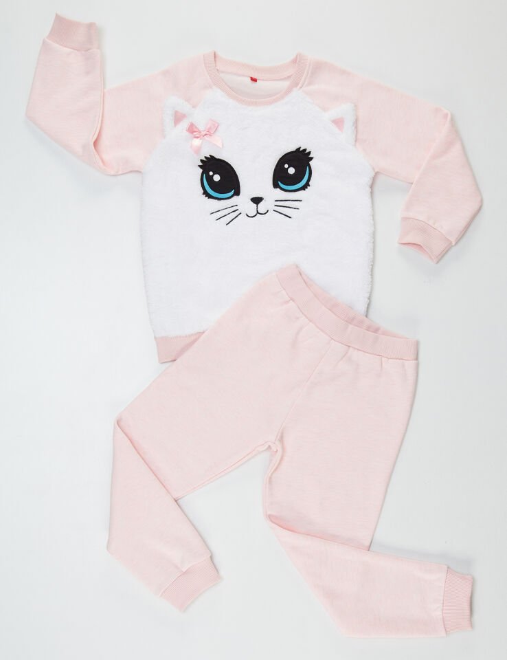Baby Cat Kız Çocuk Eşofman Takım 3 Y - Pembe,Beyaz