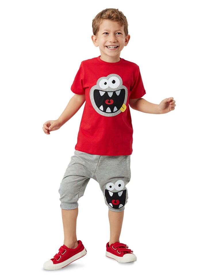 Kahkaha Erkek Çocuk T-shirt Kapri Şort Takım