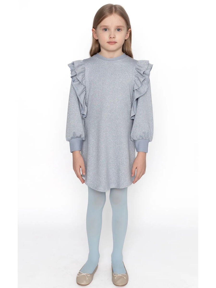 Gümüş Pırıltılı Sweat Elbise