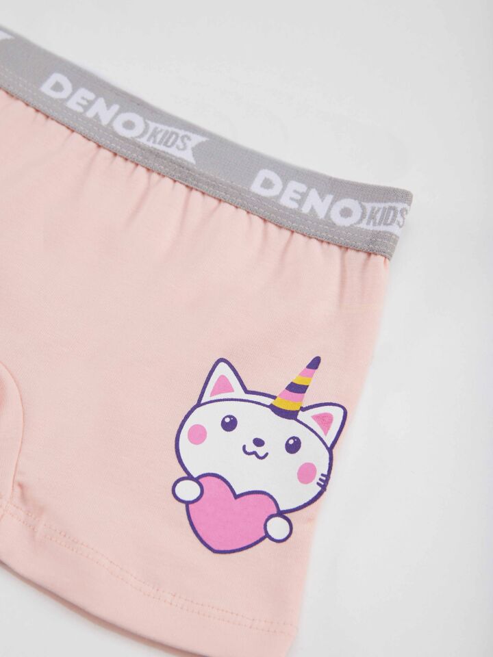 Kız Çocuk Pembe-Beyaz 2 Adet Boxer Takım
