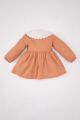 Kız Bebek Uzun Kollu Twill Elbise