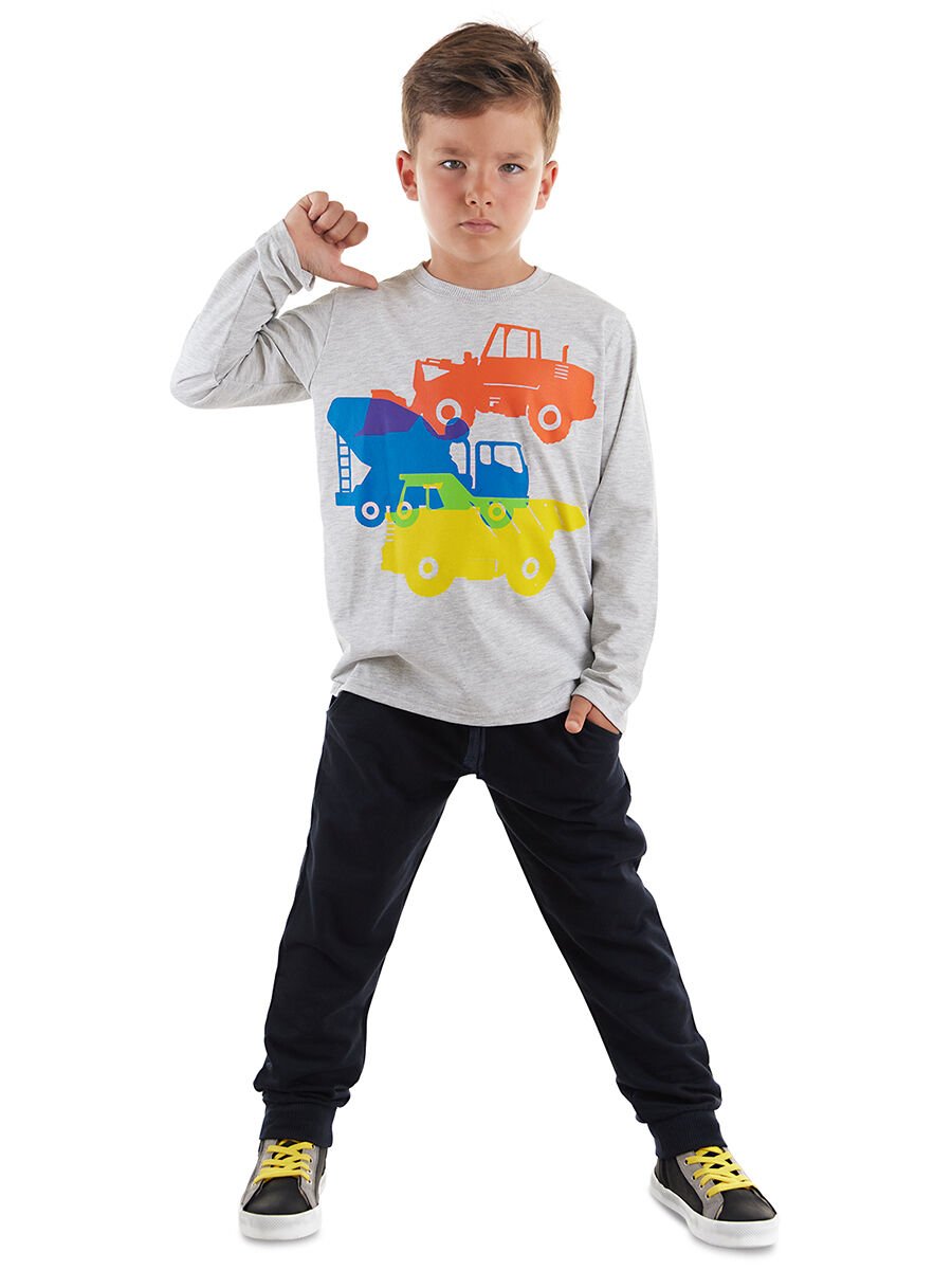 İnşaat Araçları Erkek Çocuk T-shirt Pantolon Takım