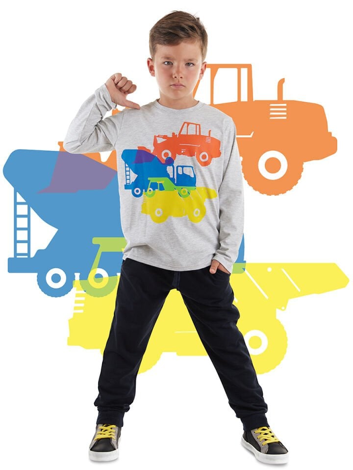 İnşaat Araçları Erkek Çocuk T-shirt Pantolon Takım