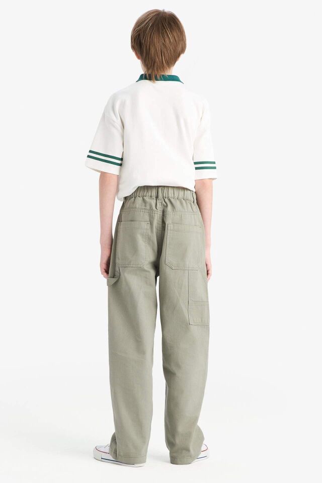 Erkek Çocuk Wide Leg Standart Paça Gabardin Pantolon