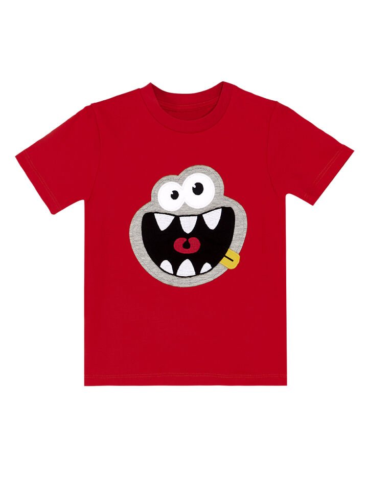 Kahkaha Erkek Çocuk T-shirt Kapri Şort Takım 5 Y - Kırmızı Gri