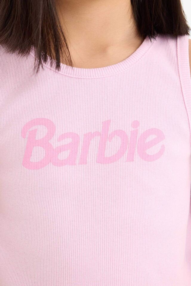 Kız Çocuk Barbie Bisiklet Yaka Atlet