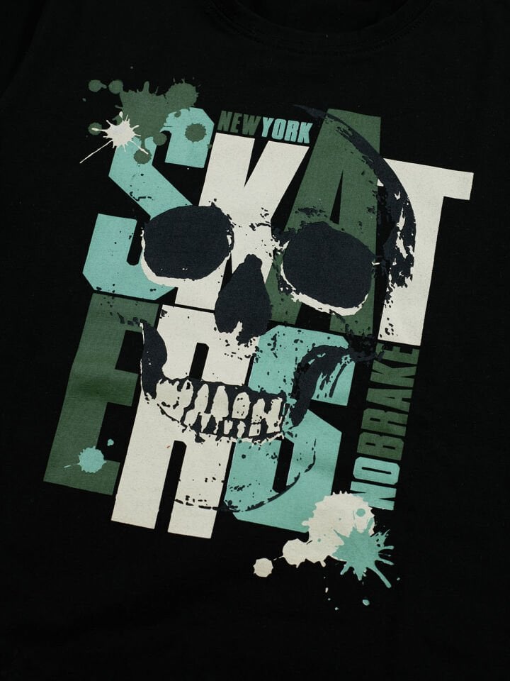 Skate Kamuflaj Erkek Çocuk T-shirt Pantolon Takım