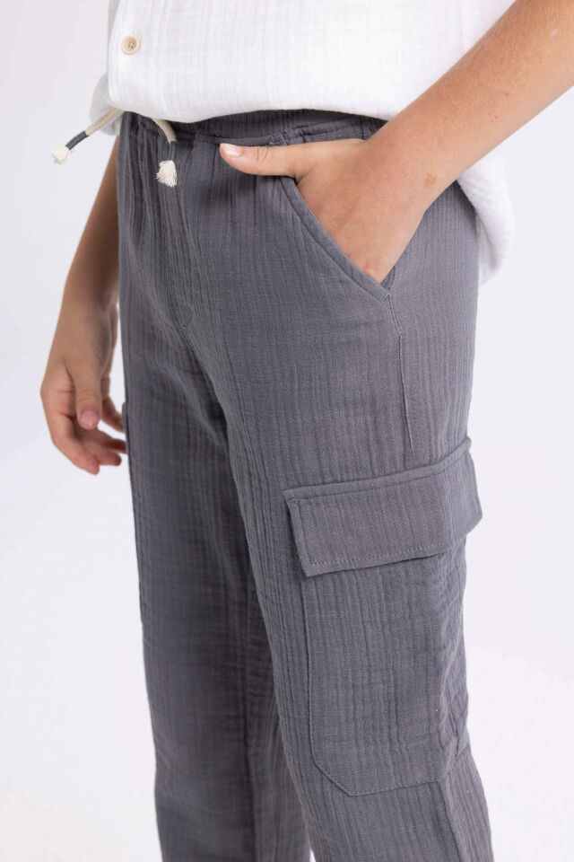 Erkek Çocuk Standart Paça Müslin Pantolon