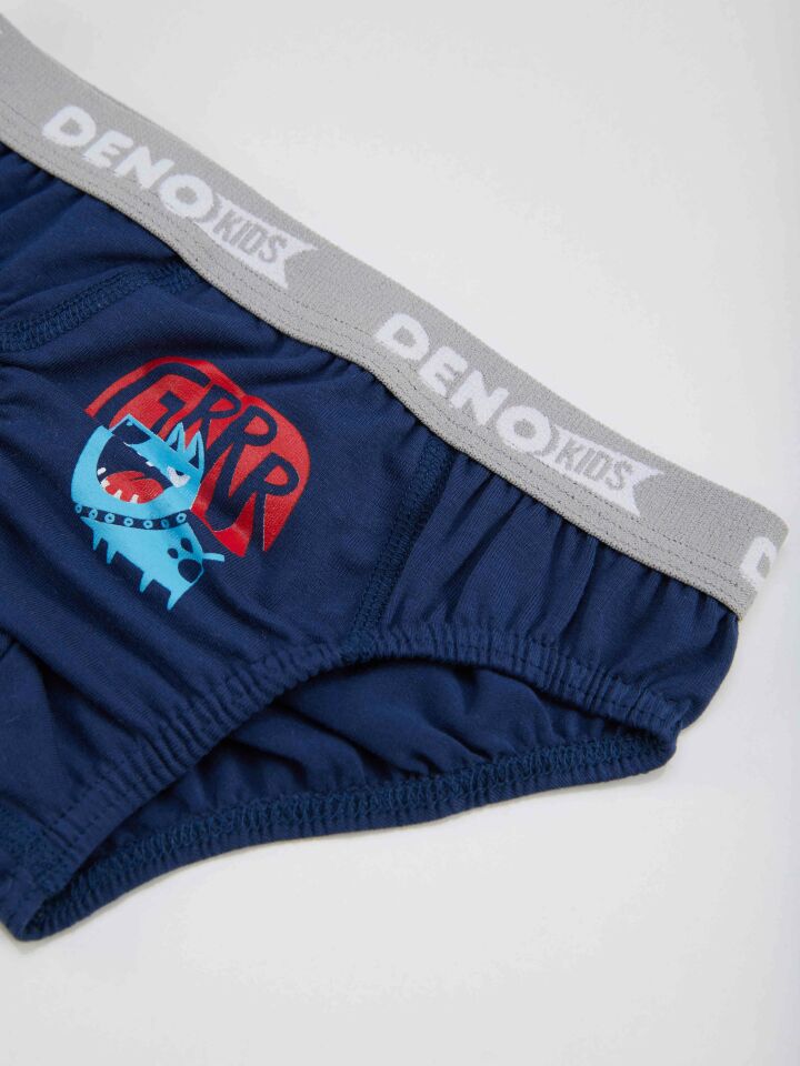 Erkek Çocuk Gri-Lacivert-Mavi 3 Adet Slip Takım 7-8 Y - Gri, Lacivert, Mavi