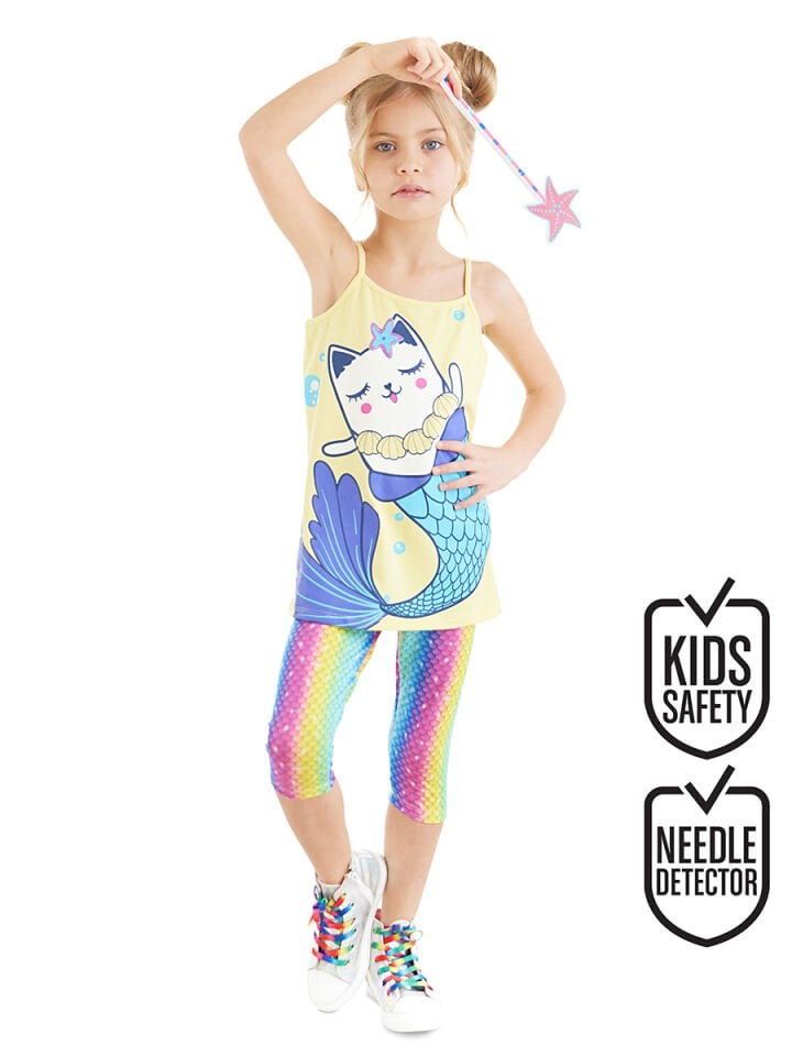 Deniz Kedisi Kız Çocuk Tunik Tayt Takım