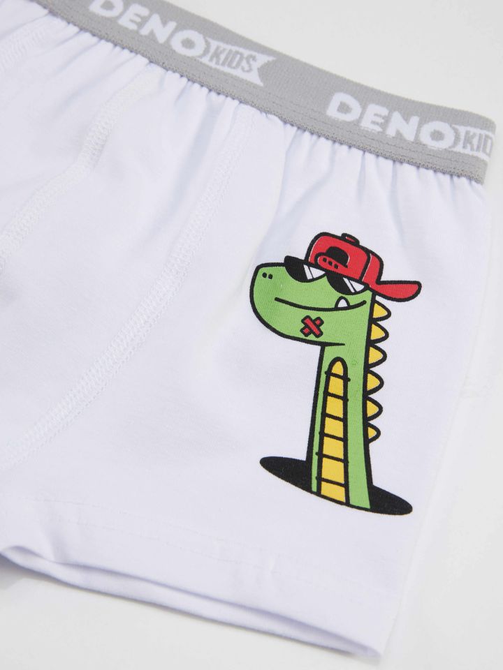 Erkek Çocuk Mavi-Beyaz 2 Adet Boxer Takım 3-4 Y - Mavi, Beyaz
