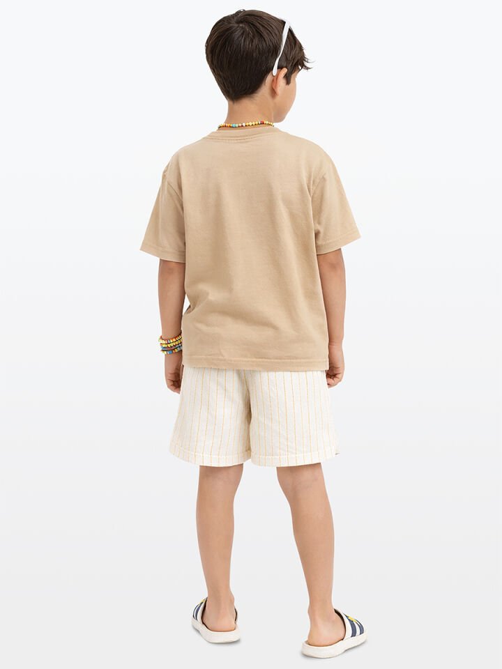 Seas Sand Erkek Çocuk T-shirt Şort Takım 6Y - Bej
