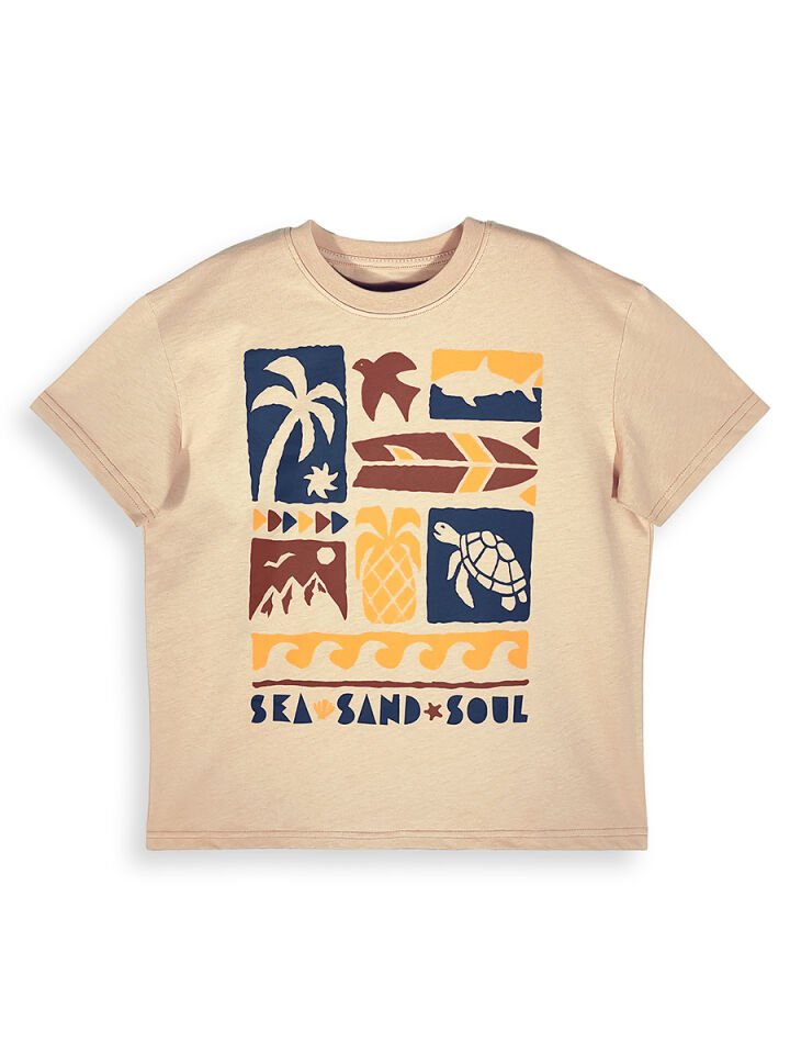 Seas Sand Erkek Çocuk T-shirt Şort Takım 6Y - Bej