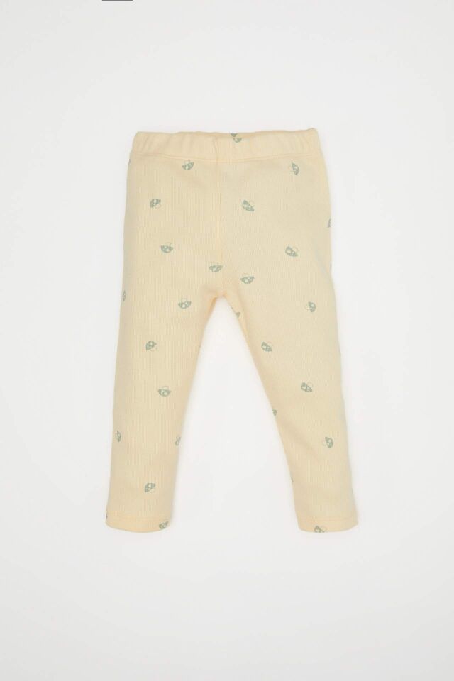 Kız Bebek Pijama Takımı Desenli Uzun Kollu Fitilli Kaşkorse Üst Beli Lastikli Uzun Alt
