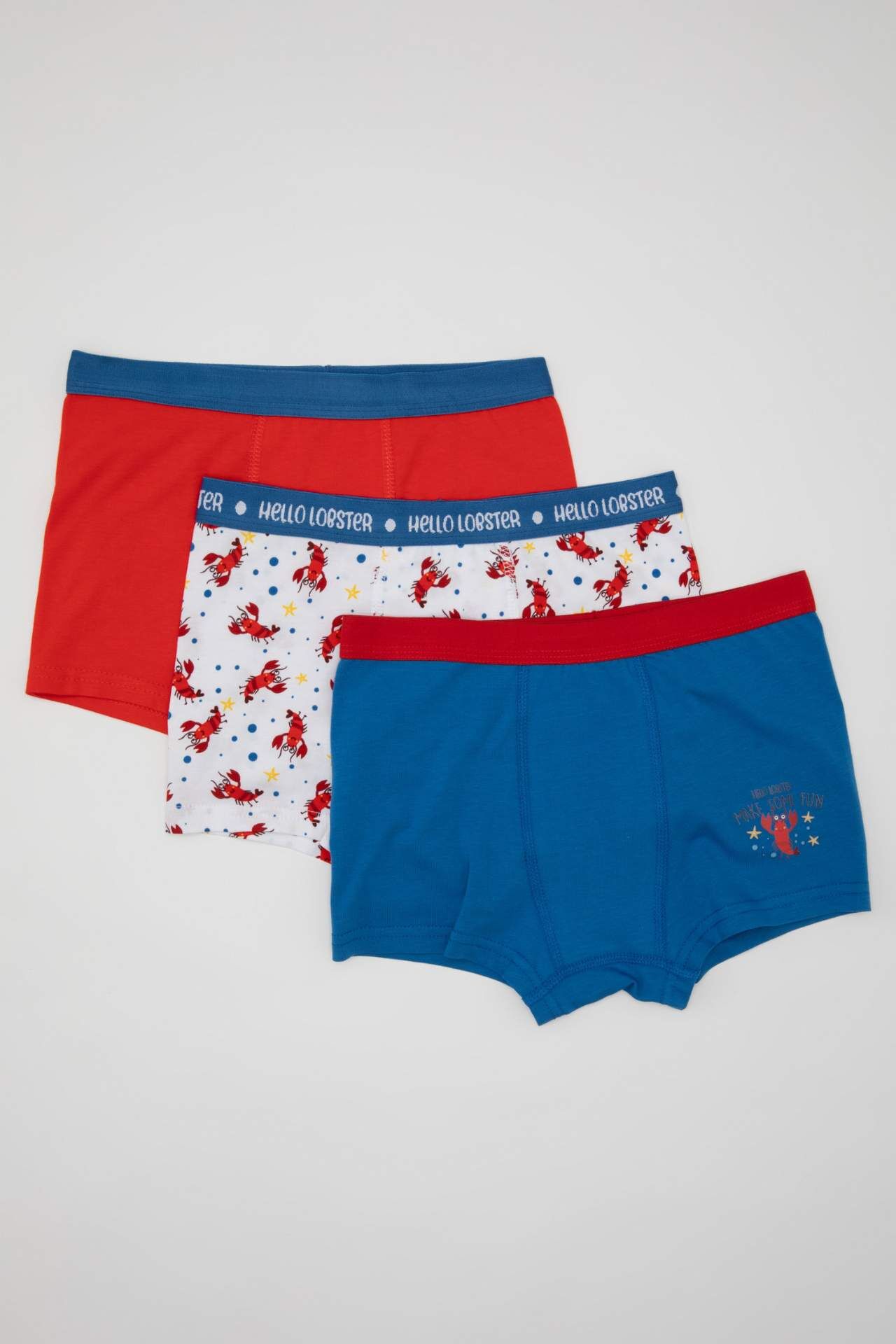 Erkek Çocuk Desenli 3'lü Boxer