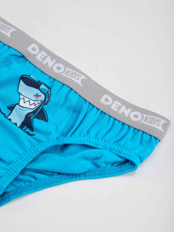 Köpekbalığı Erkek Çocuk Mavi Atlet Slip Takım 5-6 Y - Mavi