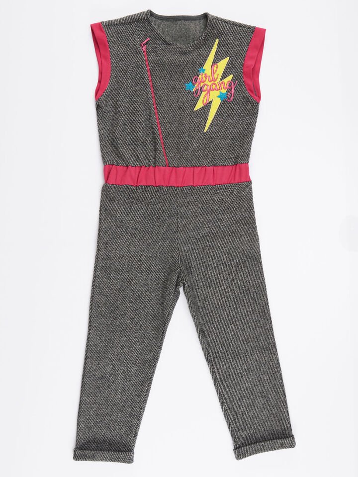 Girl Gang Kız Kız Çocuk Salopet Tulum 4 Y - Antrasit