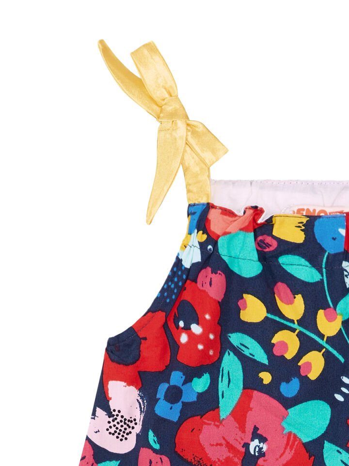 Bahar Çiçekli Kız Çocuk Elbise