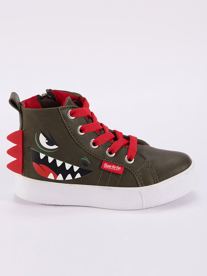 Dinozor Erkek Çocuk Haki Sneakers Spor Ayakkabı 27 N - Haki