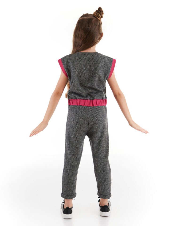 Girl Gang Kız Kız Çocuk Salopet Tulum 7 Y - Antrasit