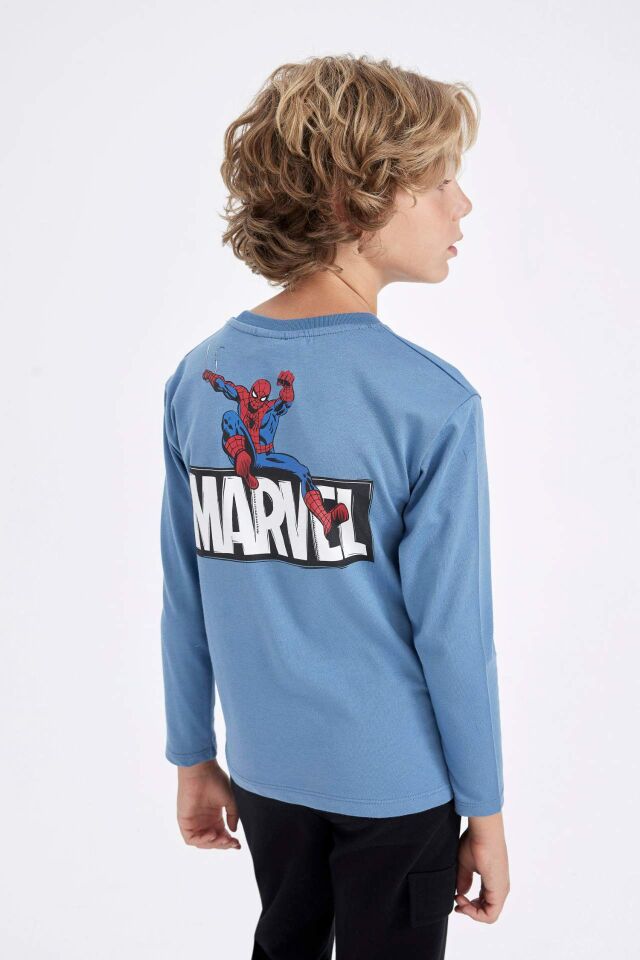 Erkek Çocuk Marvel Comics Bisiklet Yaka Uzun Kollu Tişört