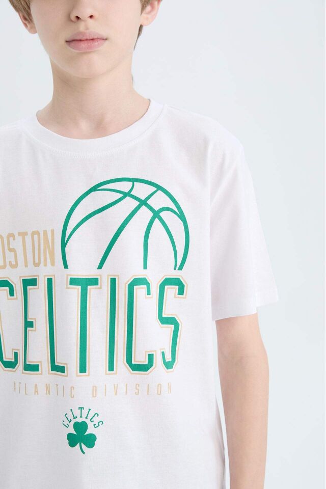 Erkek Çocuk NBA Boston Celtics Bisiklet Yaka Kısa Kollu Tişört