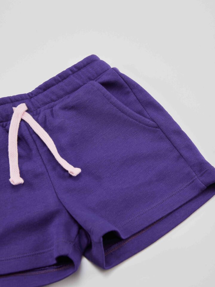 Ayıcık Kız Çocuk T-shirt Şort Takım 3 Y - Pembe, Mor