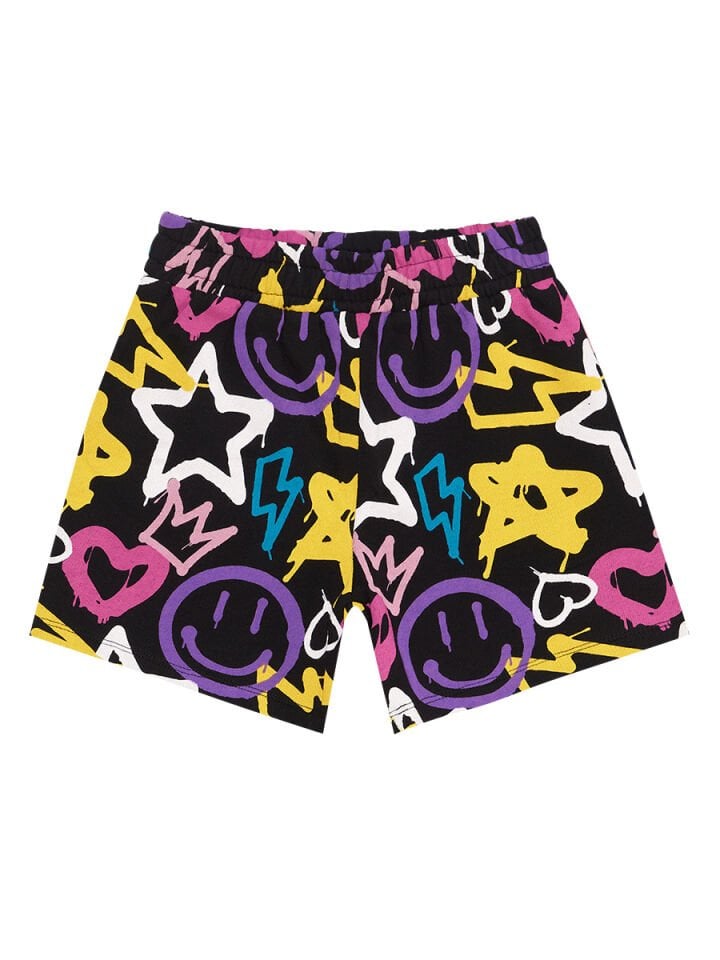 Street Style Kız Çocuk T-shirt Şort Takım