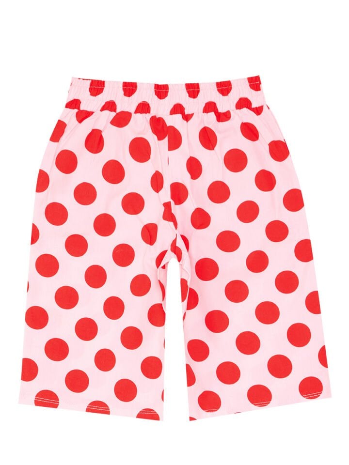 Ponçik Kedi Kız Çocuk T-shirt Kapri Şort Takım