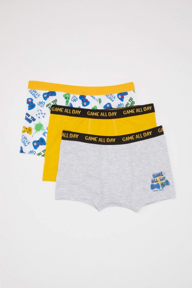 Erkek Çocuk Desenli 3'lü Boxer