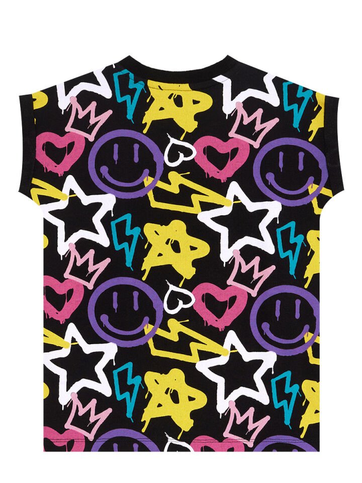 Street Style Kız Çocuk T-Shirt Tayt Takım 10 Y - Siyah