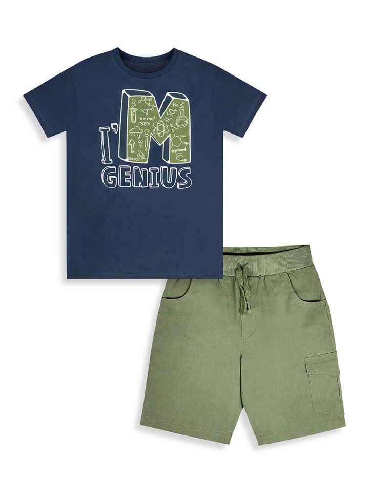 Genius Erkek Çocuk T-shirt Şort Takım
