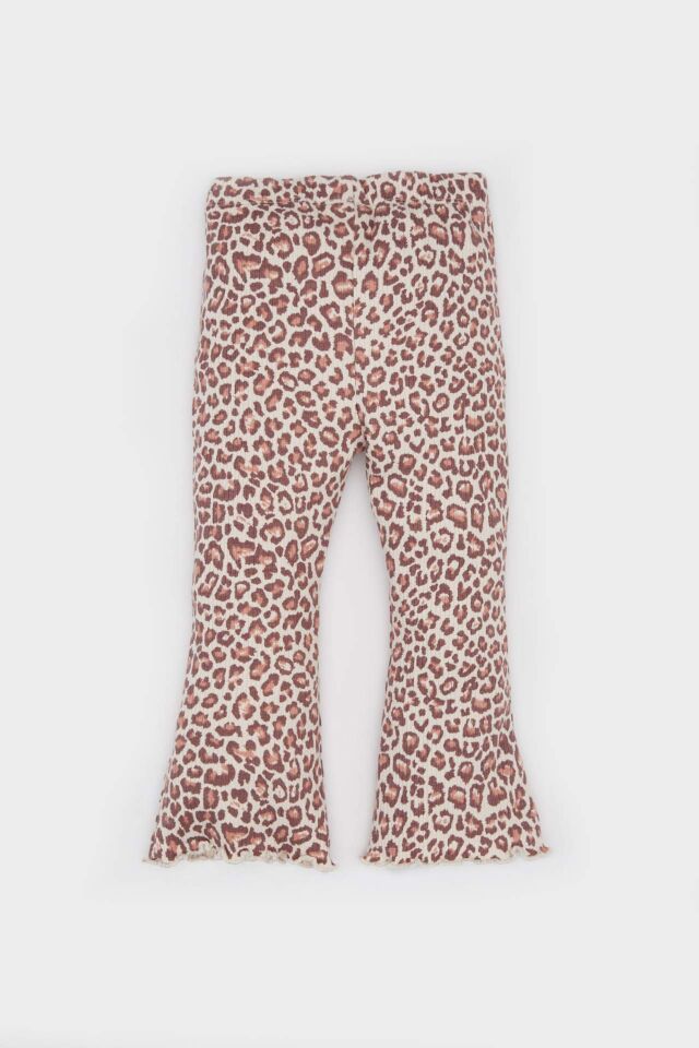 Kız Bebek Leopar Desenli Fitilli Kaşkorse Tayt