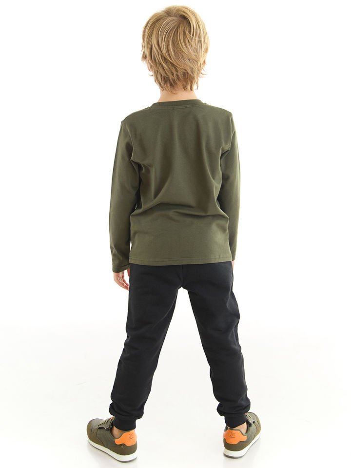 Dino Explorer Erkek Çocuk T-shirt Pantolon Takım 8 Y - Haki, Siyah