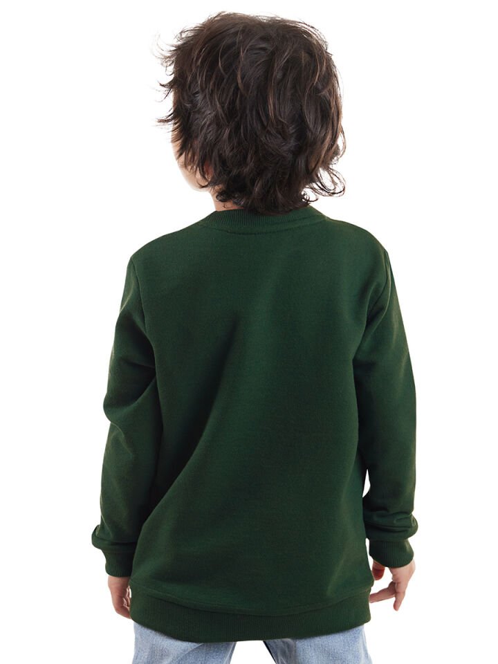 Roarr Dino Erkek Çocuk Haki Sweatshirt 5 Y - Haki