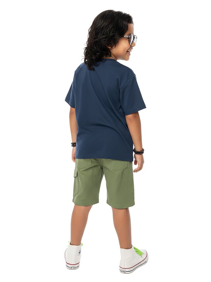 Genius Erkek Çocuk T-shirt Şort Takım 4Y - Lacivert