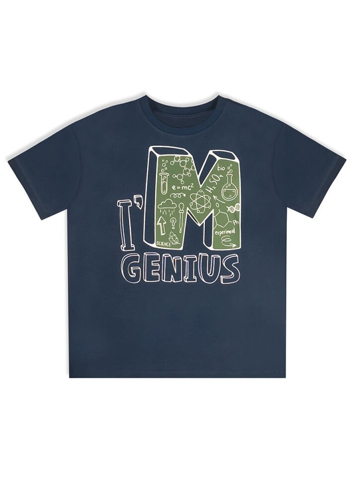 Genius Erkek Çocuk T-shirt Şort Takım 4Y - Lacivert