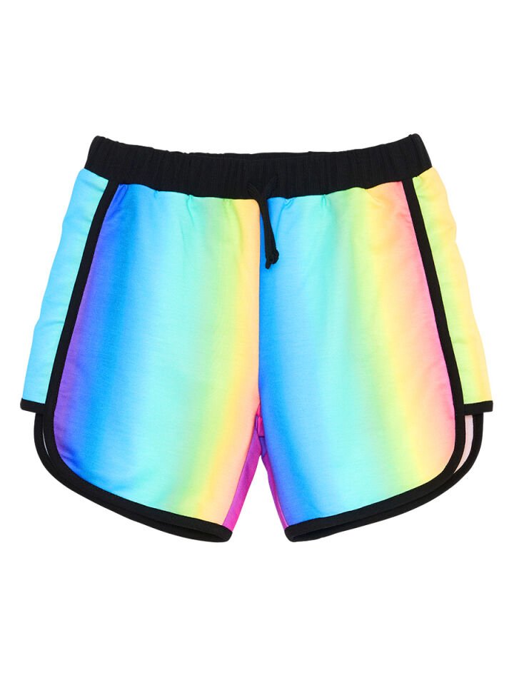 Unicorn Paten Kız Çocuk T-shirt Şort Takım 10 Y - Siyah