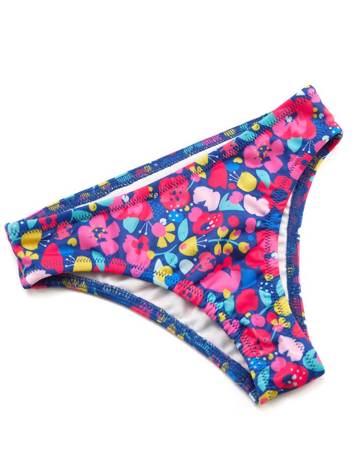 Çiçekli Kedi Kız Çocuk Bikini 4-5 Y - Pembe, Lacivert