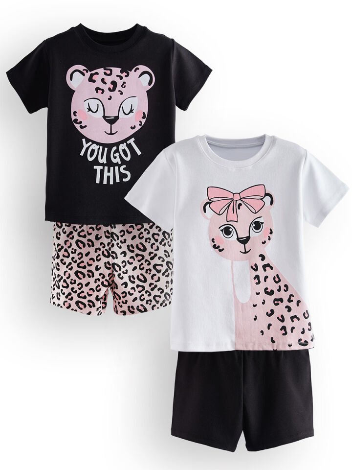 Leopar Kız Çocuk 2'li Pijama Takım