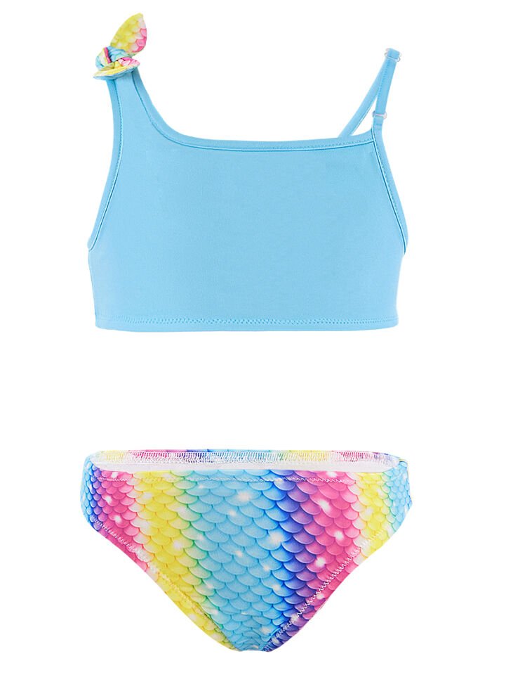 Deniz Kedisi Kız Çocuk Bikini 5-6 Y - Mavi, Pembe