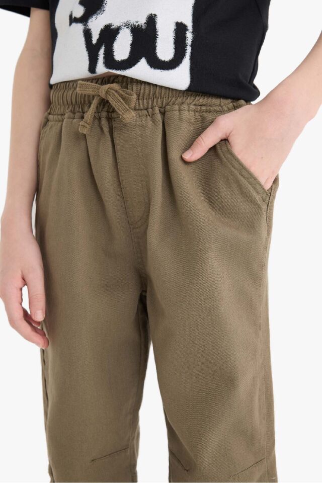 Erkek Çocuk Jogger Fit Standart Paça Gabardin Pantolon