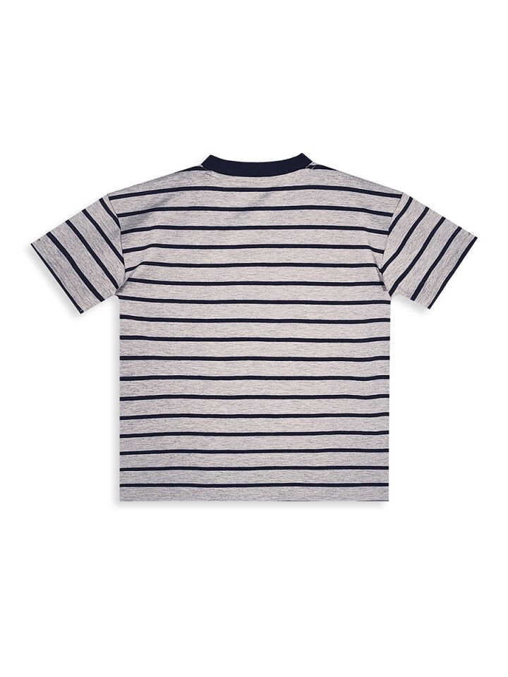 Korsan Erkek Çocuk Çizgili T-shirt Şort Takım 3Y - Gri