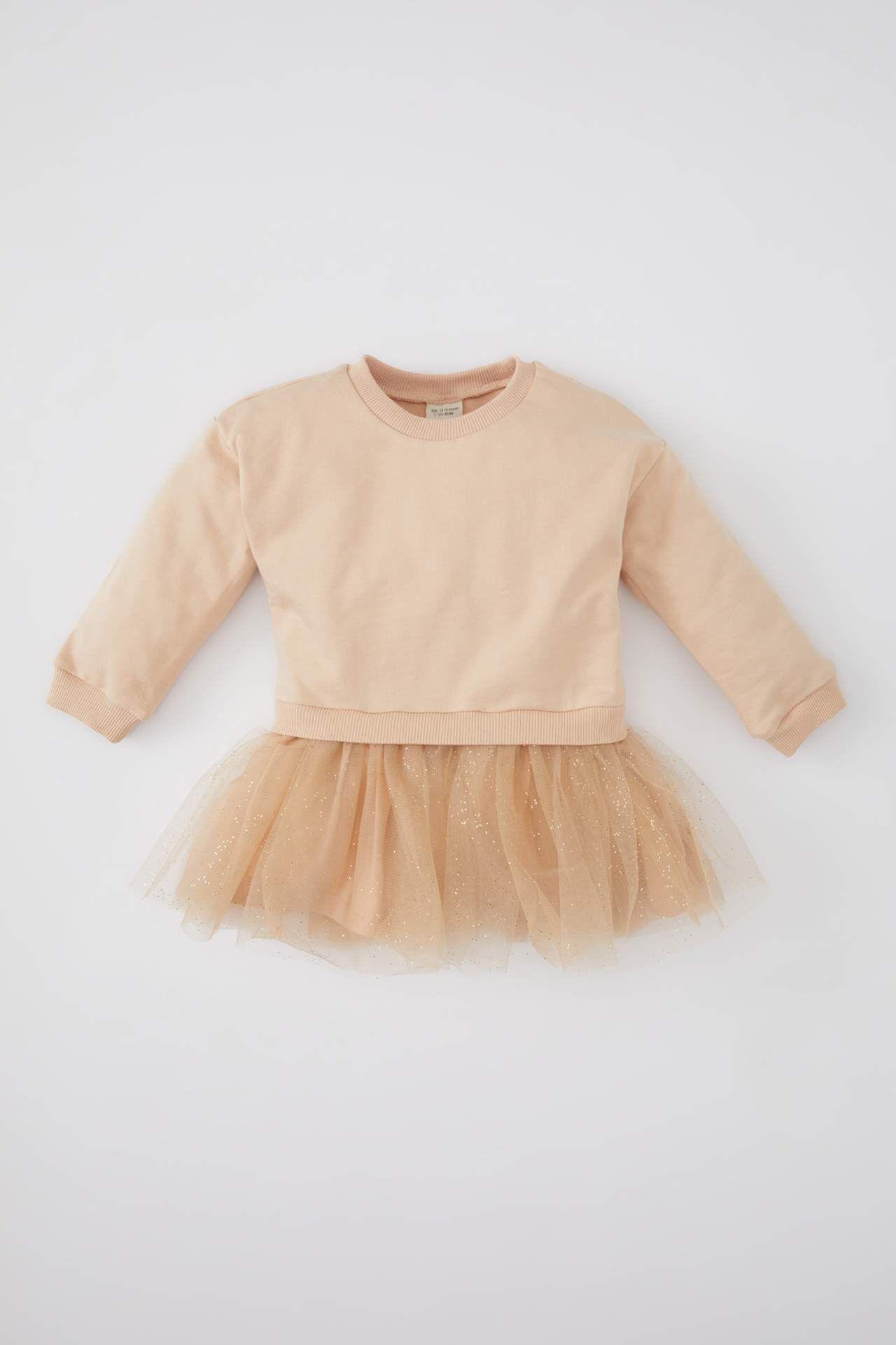 Kız Bebek Uzun Kollu Tütü Sweat Elbise